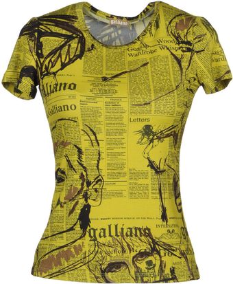 John Galliano Short Sleeve Tshirt - Lyst