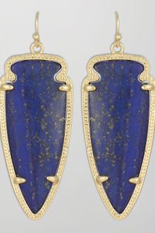Kendra Scott Skylar Arrow Earrings Lapis - Lyst