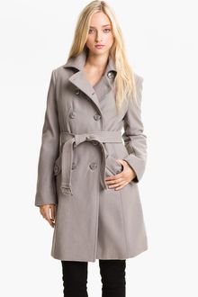 Kenneth Cole Wool Blend Trench Coat - Lyst