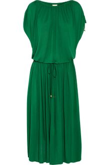 Michael by Michael Kors Drawstring Jersey Midi Dress - Lyst
