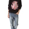 Wildfox Mary Velour Sweatshirt in Black - Lyst