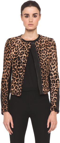 A.L.C. Leopard Fur Savile Jacket in Natural - Lyst