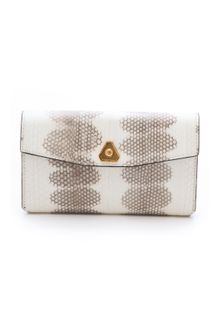 Alexander Wang Snakeskin Trigone Large Compact Wallet - Lyst