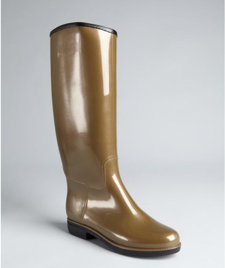 gold rain boots