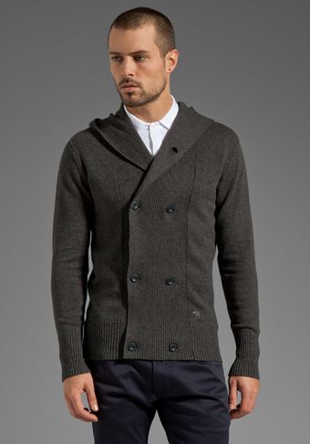 Diesel Ocean Button Up Hoodie  - Lyst