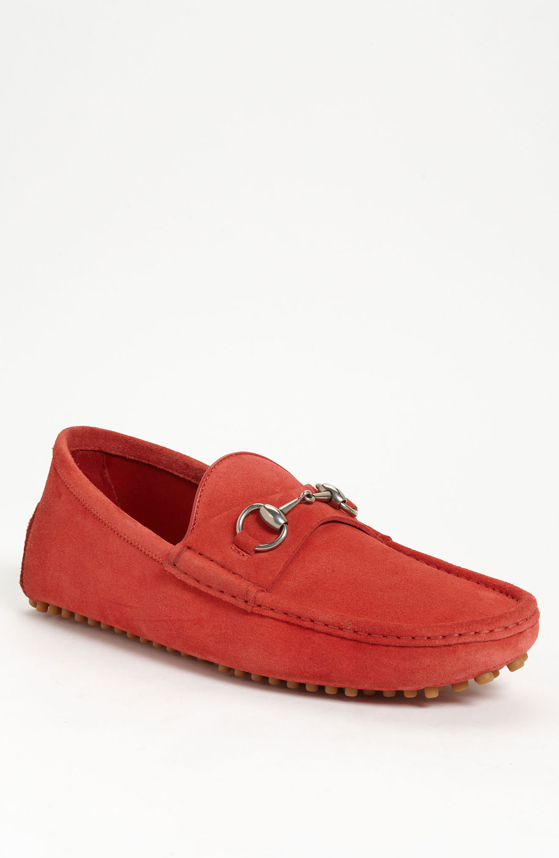 Gucci Damo Suede Driving Shoe in Red for Men (red suede
