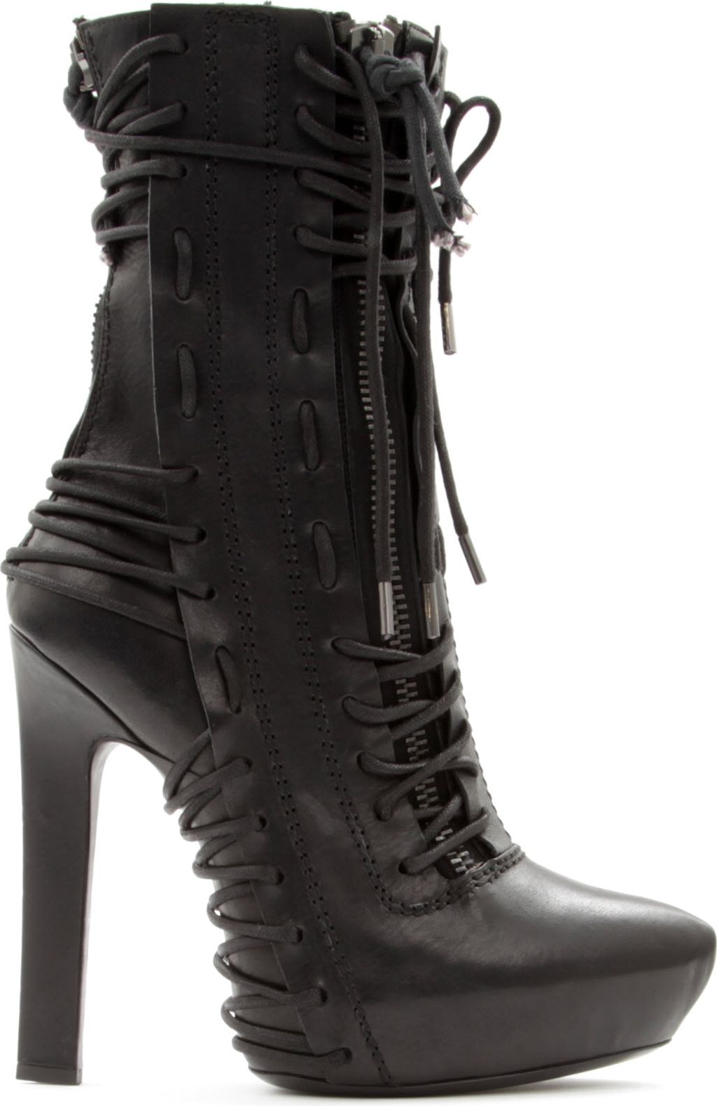 Haider Ackermann Zara Leather Ankle Boots in Black Lyst