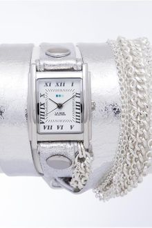 La Mer Collections Silver Mixed Chain Wrap - Lyst