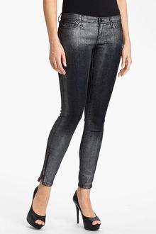 Michael by Michael Kors Metallic Foil Skinny Pants - Lyst