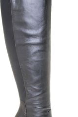 Nine West Crisscross Leather Kneehigh Boots