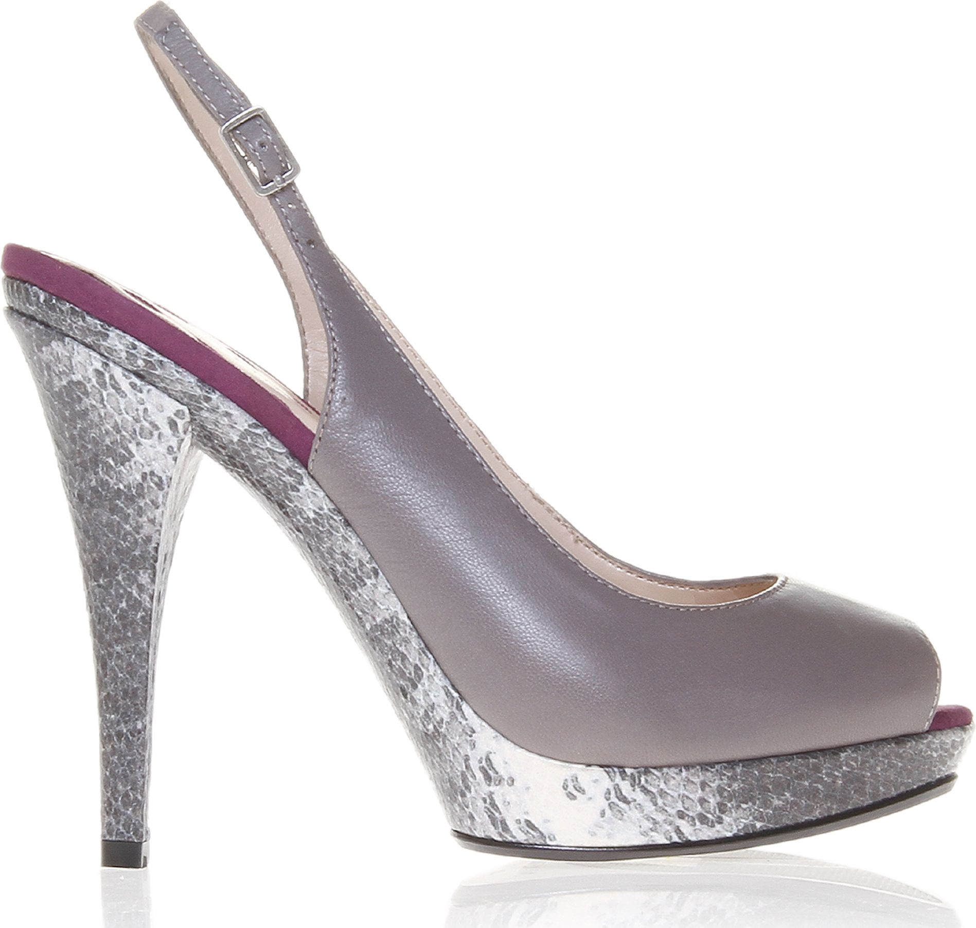 gray slingback