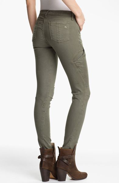 green cargo skinny jeans