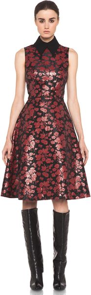 Rodarte Embroidered Tulle Dress in Red Black Floral - Lyst
