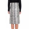 Tibi Python Printed Leather Skirt in Gray (blue multi) - Lyst