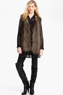 Via Spiga Faux Fur Vest Online Exclusive - Lyst