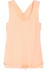 Chloé Cutout Silk Crepe De Chine Top