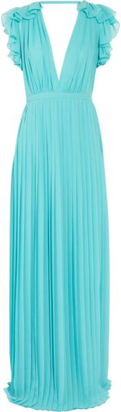 Gucci Pleated Silkgeorgette Gown - Lyst
