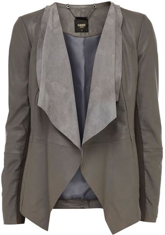 Oasis Waterfall Leather Jacket - Lyst
