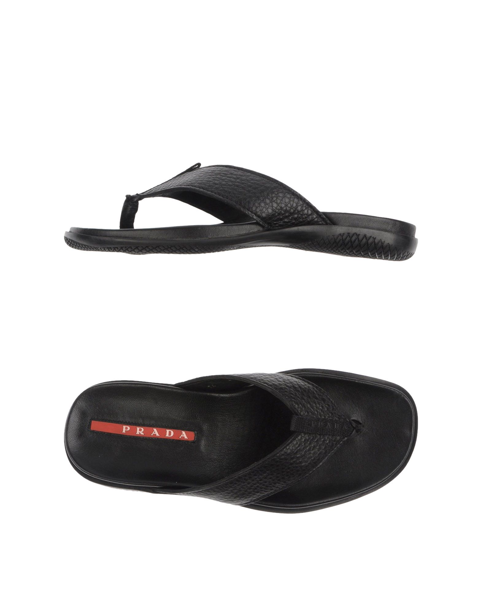 prada saffiano flip flops