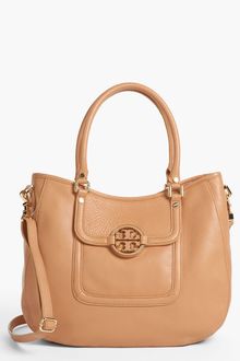 Tory Burch Amanda Angelux Leather Hobo - Lyst