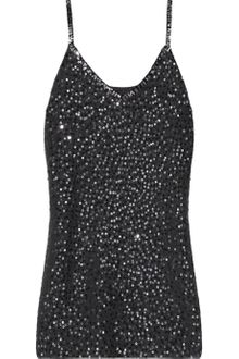 Donna Karan New York Sequined Cashmere and Silkblend Top - Lyst