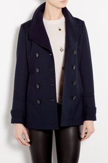 Burberry Brit Wool Pea Coat - Lyst