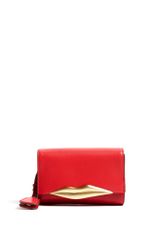 Diane Von Furstenberg Embossed Lizard Mini Lips Clutch