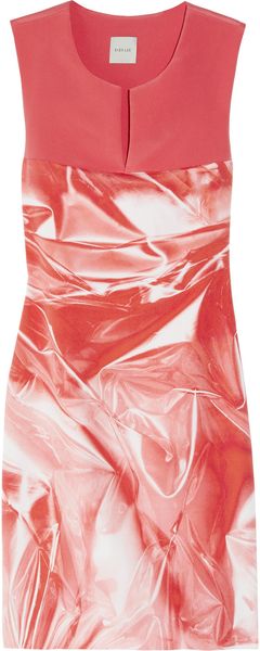Dion Lee Printed Silkblend Shift Dress - Lyst