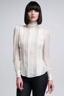 McQ by Alexander McQueen Victorian Chiffon Blouse - Lyst