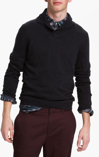 Topman Shawl Collar Sweater - Lyst