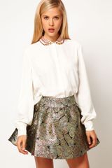 ASOS Collection Asos Blouse with Peterpan Embellished Collar