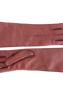 Barneys New York Whipstitch Leather Gloves - Lyst
