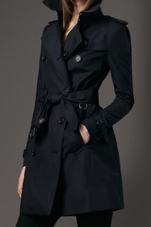 Burberry Midlength Cotton Gabardine Trench Coat - Lyst