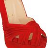 Christian Louboutin 150mm Aborina Suede Open Toe Pumps in Red - Lyst