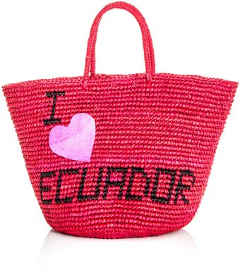 Sensi Studio I Love Ecuador Woven Straw Bag - Lyst