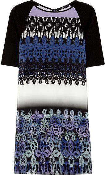 Tibi Jude Printed Silk and Jersey Dress - Lyst