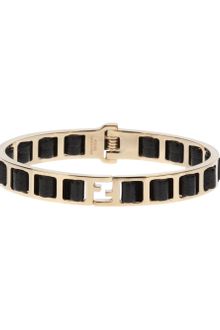 Fendi Leather Woven Bangle - Lyst