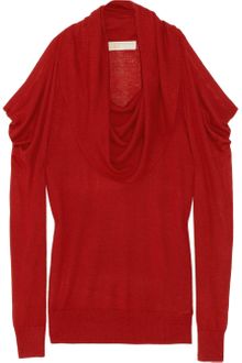 Michael by Michael Kors Cutoutshoulder Knitted Sweater - Lyst