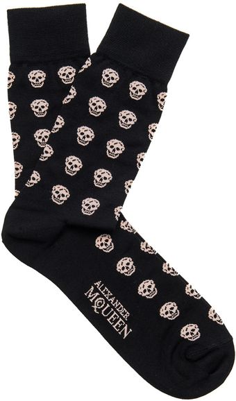 Alexander McQueen Skull Socks - Lyst
