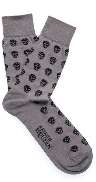 Alexander McQueen Skull Socks - Lyst