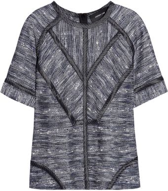 Derek Lam Jacquard Trimmed Bouclé Top - Lyst