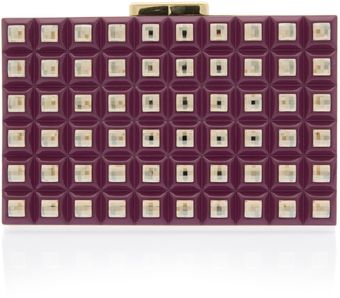 Elie Saab Grid Box Clutch - Lyst