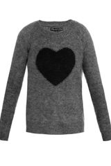 Elizabeth And James Heart Intarsiaknit Sweater