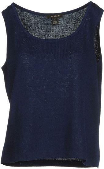 St. John Sleeveless Sweater - Lyst