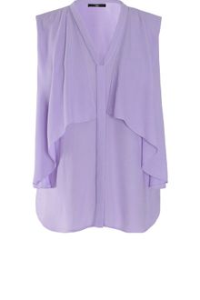 Tibi Gauzy Twill Draped Blouse - Lyst