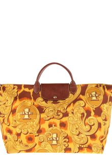 Longchamp x Jeremy Scott Leopard Flourish Travel Bag in Printed Canvas - Lyst
