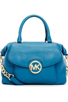 Michael Kors Large Fulton Pebbled Leather Satchel - Lyst