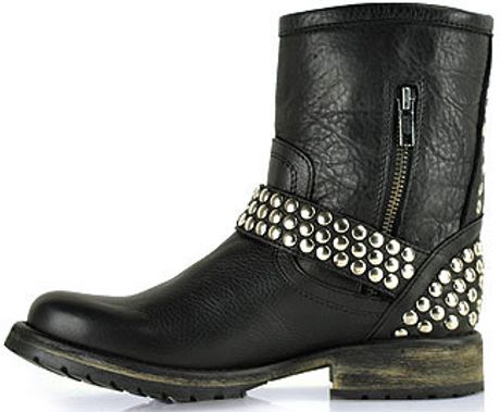 steve madden black moto boots