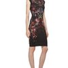 Alexander Mcqueen Cap Sleeve Floral Pencil Dress in Black in Floral (black) - Lyst