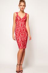 ASOS Collection Pencil Dress in Bonded Lace